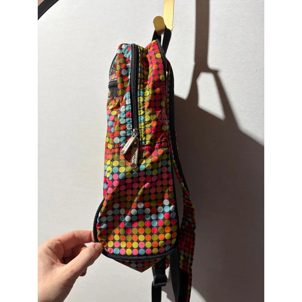 LeSportsac Backpack Colorful Polka Dot Print‎ Nylon Multi
